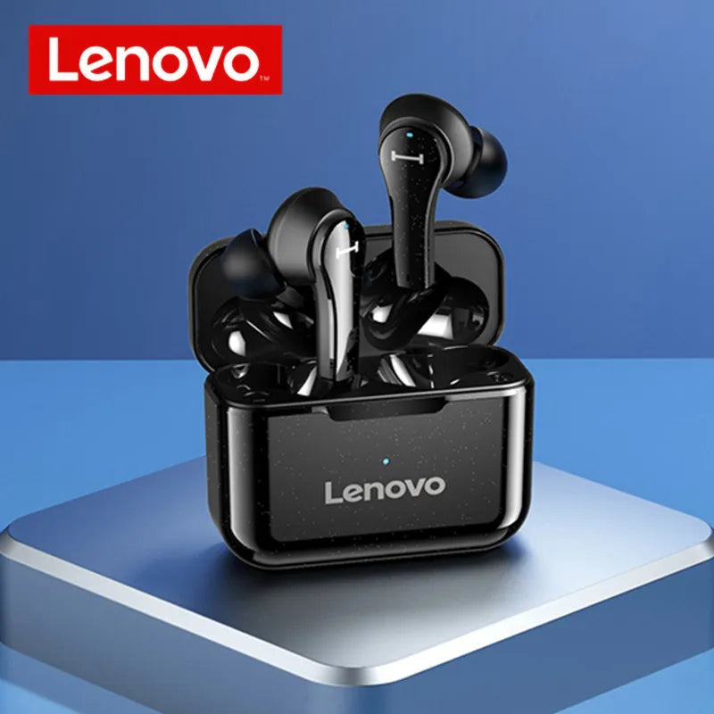 Original Lenovo QT82 Fones De Ouvido Bluetooth Verdadeiros Fones De Ouvido Sem Fio Touch Control Stereo HD Falando Com Microfone Fones De Ouvido Sem Fio.