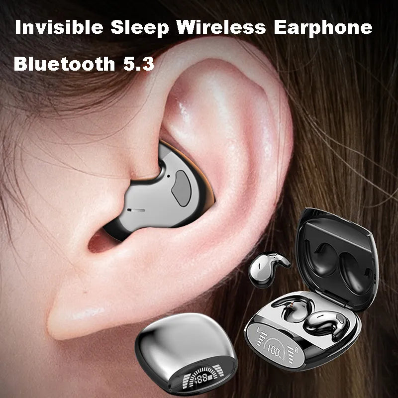 Moderno Mini Fones De Ouvido Sem Fio, Fones De Ouvido Invisíveis , Cancelamento De Ruído , Fone De Ouvido Minúsculo, som Esportivo, Bluetooth 5.3.