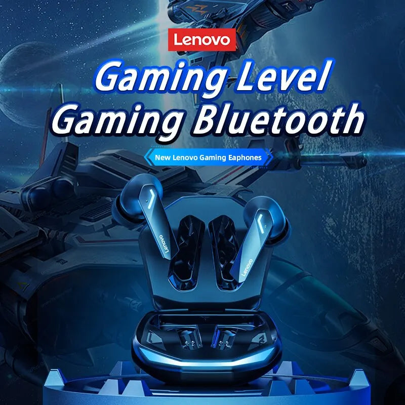 Lenovo-GM2 Pro Sem Fio In-Ear Bluetooth 5.3 Fones De Ouvido, Auriculares Esportivos, Jogos, Baixa Latência, Modo Duplo, Auscultadores De Música, Novo.